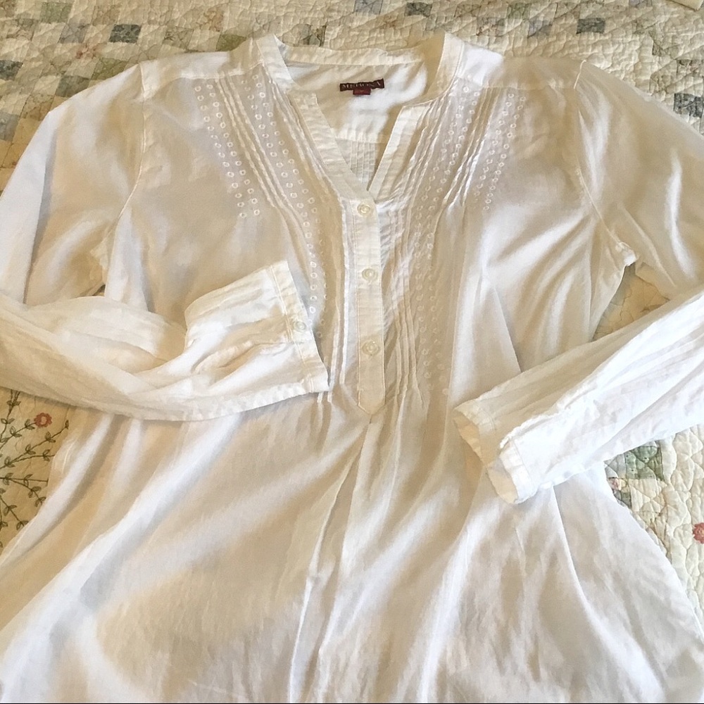 Merona 100% cotton embroidered tunic